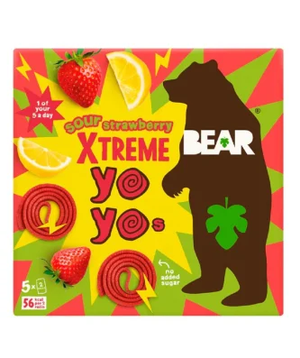 Bear Yoyos Super Sour Strawberry & Apple Multipack 5 x 20g