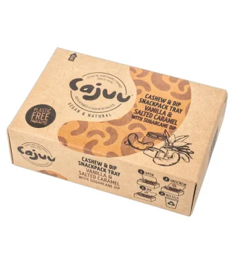 Cajuu Vanilla and Salted Caramel Cashew Tray with Sugarcane Dip 100g