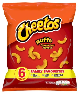 Cheetos Puffs Flamin' Hot Multipack Snacks 6 per pack