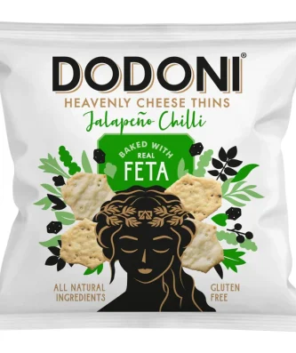 Dodoni Cheese Thins Feta & Jalapeno 80g