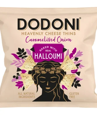 Dodoni Cheese Thins Halloumi & Caramelised Onion 80g