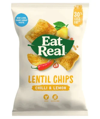 Eat Real Chilli & Lemon Lentil Chips Single Bag 22g