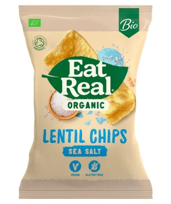 Eat Real Organic Lentil Salted Chips Sharing Bag 100g
