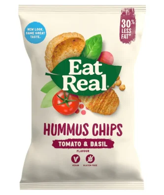 Eat Real Tomato & Basil Hummus Chips Single Bag 25g