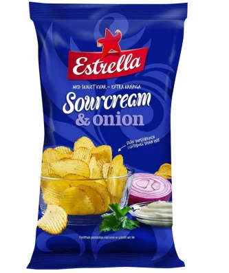 Estrella Sourcream & Onion Crisps 175g