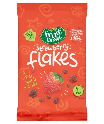 Fruit Bowl Strawberry Fruit Flakes 5 x 18g