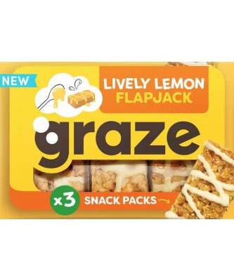 Graze Lively Lemon Flapjack Snack Packs 3 x 53g