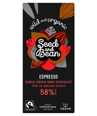 Seed & Bean Organic Dark Chocolate Bar 58% Espresso 85g