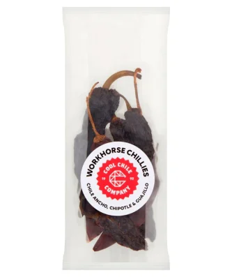 Cool Chile Workhorse Chillies - Ancho, Guajillo and Chipotle 8 per pack