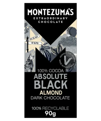 Montezuma's Absolute Black with Almonds Bar 90g