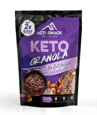 Acti Snack Keto Dark Choc Almond Granola 300g