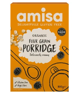 Amisa Organic Gluten Free Four Grain Porridge 300g