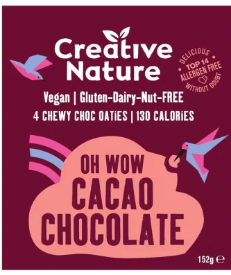 Creative Nature Cacao Chocolate Fruit Oatie Bar 4 x 38g