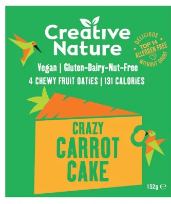 Creative Nature Carrot Cake Fruit Oatie Bar Multipack 4 x 38g