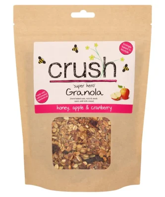 Crush Super Hero Granola Honey Apple & Cranberry 500g