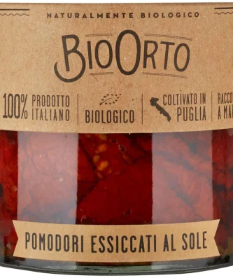 Bio Orto Organic Sundried Tomatoes in Extra Virgin Olive Oil 212g