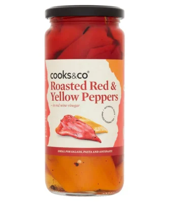 Cooks & Co Roasted Red & Yellow Peppers 460g