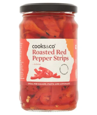 Cooks & Co Roasted Red Pepper Strips 300g