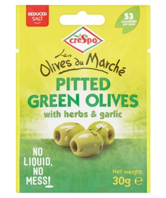Crespo Pitted Green Olives With Herbs & Garlic 30g