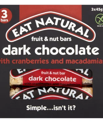 Eat Natural Fibre Packed Dark Chocolate & Sea Salt Bars 3 x 45g