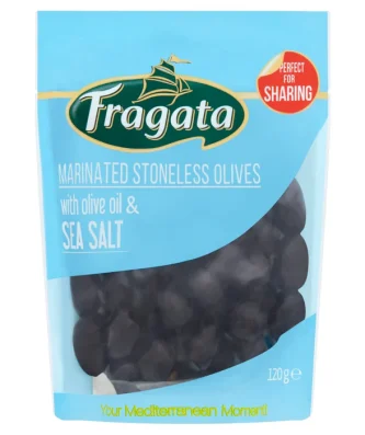 Fragata Marinated Pitted Black Olives With Sea Salt 120g