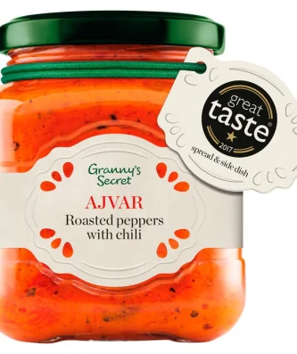 Granny's Secret Ajvar Hot Roasted Red Pepper Spread 200g