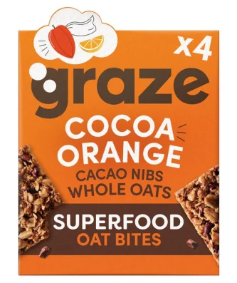 Graze Cocoa Orange Oat Boosts 4 per pack