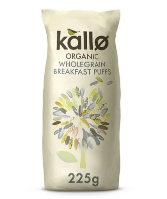 Kallo Organic Wholegrain Rice Puffs 225g