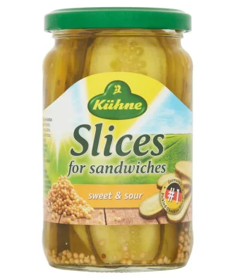 Kuhne Gherkin Sandwich Slices 330g