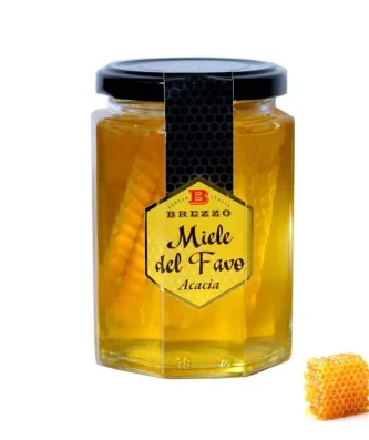 Acacia Honeycomb in glass jar 250 gr