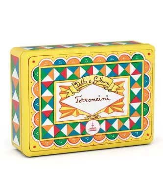 Assorted Fiasconaro soft Torroncini in Dolce and Gabbana tin 250 gr