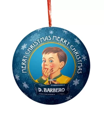 Barbero Blue Christmas Bauble with Cri Cri Chocolates 50 gr