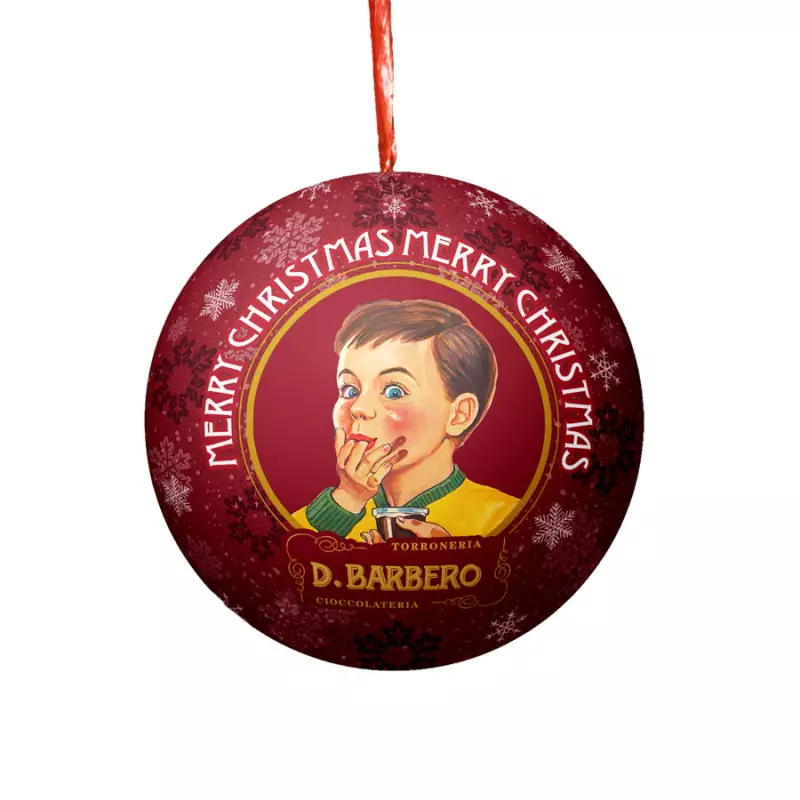 Barbero Red Christmas Bauble with Cri Cri Chocolates 50 gr