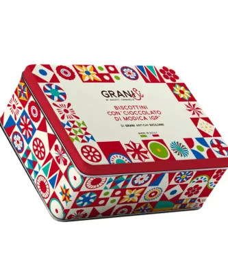Biscuits with Modica Chocolate IGP Grani Sì in Tin 270 gr