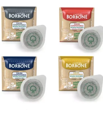 Borbone Coffee tasting kit : 200 assorted blend ESE Paper Pods 44 mm