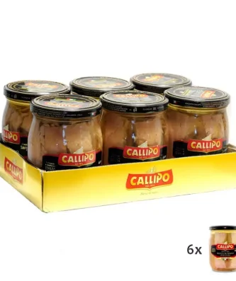 Callipo Tuna fish fillets in olive oil Riserva Oro 550 gr x 6