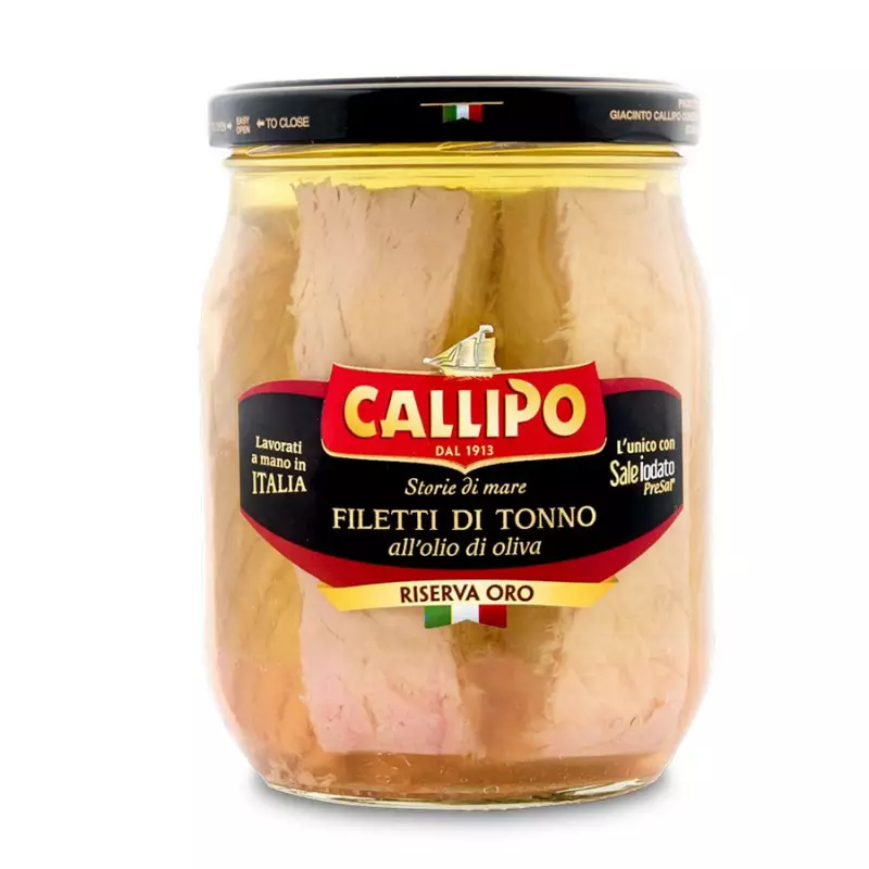 Callipo Tuna fish fillets in olive oil Riserva Oro 550 gr
