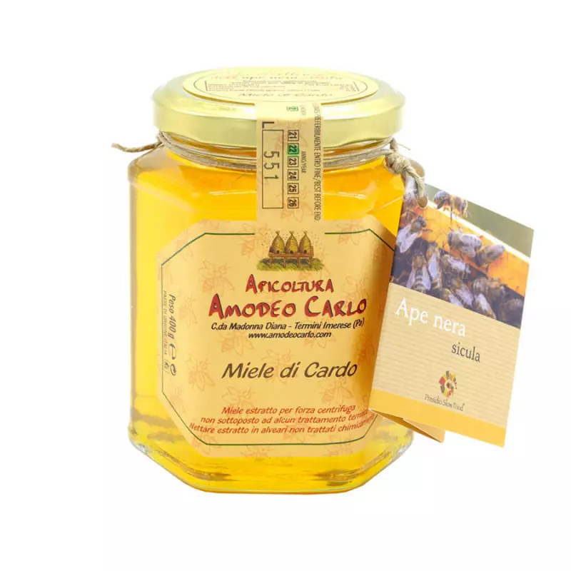 Cardoon Thistle Honey Sicilian Black Bee 400 gr