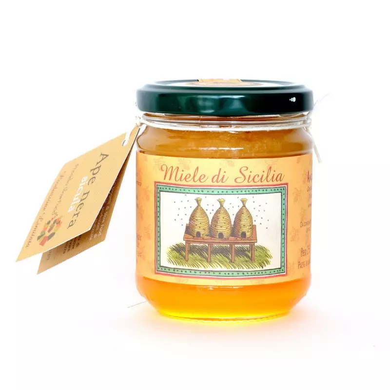 Carob Honey Sicilian Black Bee 250 gr