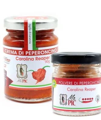 Carolina Reaper Chilli Pepper Kit: Chilli Cream 90 gr and Chilli Powder 15 gr
