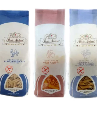 Cereals Gluten Free Pasta Trio: Whole Rice, Corn and Rice, Amaranth Teff and Quinoa 250 gr x 3