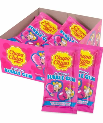 Chupa Chups Cotton Candy Bubble Gum 11g 12 pack