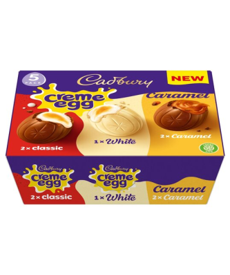 Cadburys Creme Egg, White Egg & Caramel Egg 5 Pack