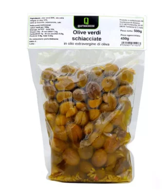 Crushed Green Olives in Extra Virgin olive Oil 500 gr