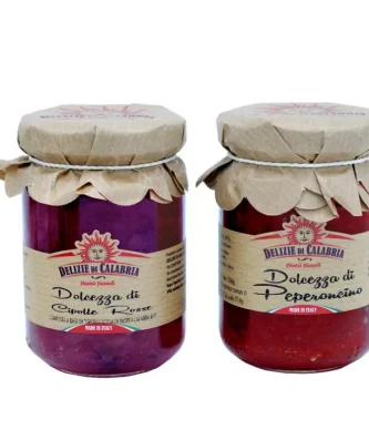 Delizie di Calabria Jams: Tropea PGI Red Onion and Chilli Pepper 160 gr x 2