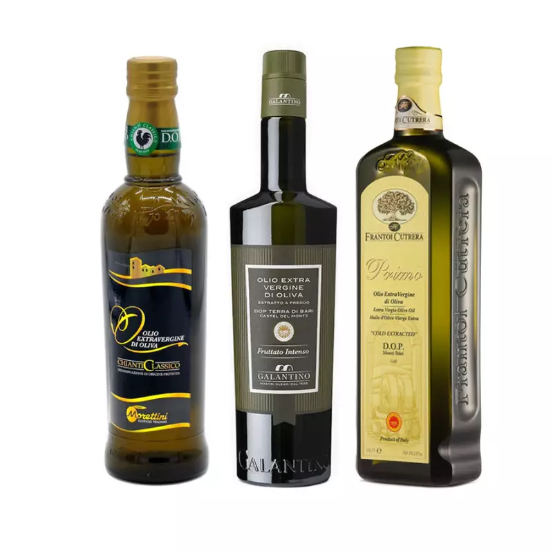 Extra Virgin Olive Oil Selection DOP Chianti, DOP Terra di Bari, DOP Monti Iblei 500 ml x 3