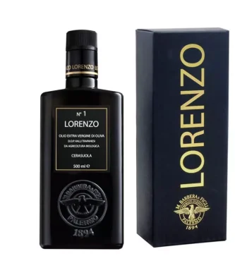 Gift Box Organic Extra Virgin Olive Oil Lorenzo N° 1, PDO Valli Trapanesi 500 ml