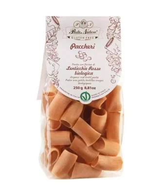 Gluten Free Paccheri with Organic Red Lentil Flour 250 gr