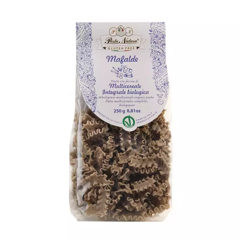 Gluten Free Wholemeal Mafalde with Organic Multicereal Flour 250 gr