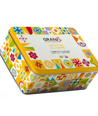 Grani Sì Lemon Biscuits in Tin 270 gr